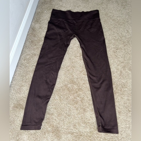 Hoxton Haus Pants - Hoxton Haus Brown Ribbed Leggings M/L